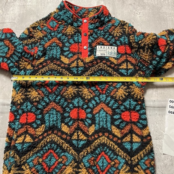 Home Free Indiana Sherpa Pullover 3 Snap Button Fleece Muilt Long Sleeve Men's L - Picture 4 of 9